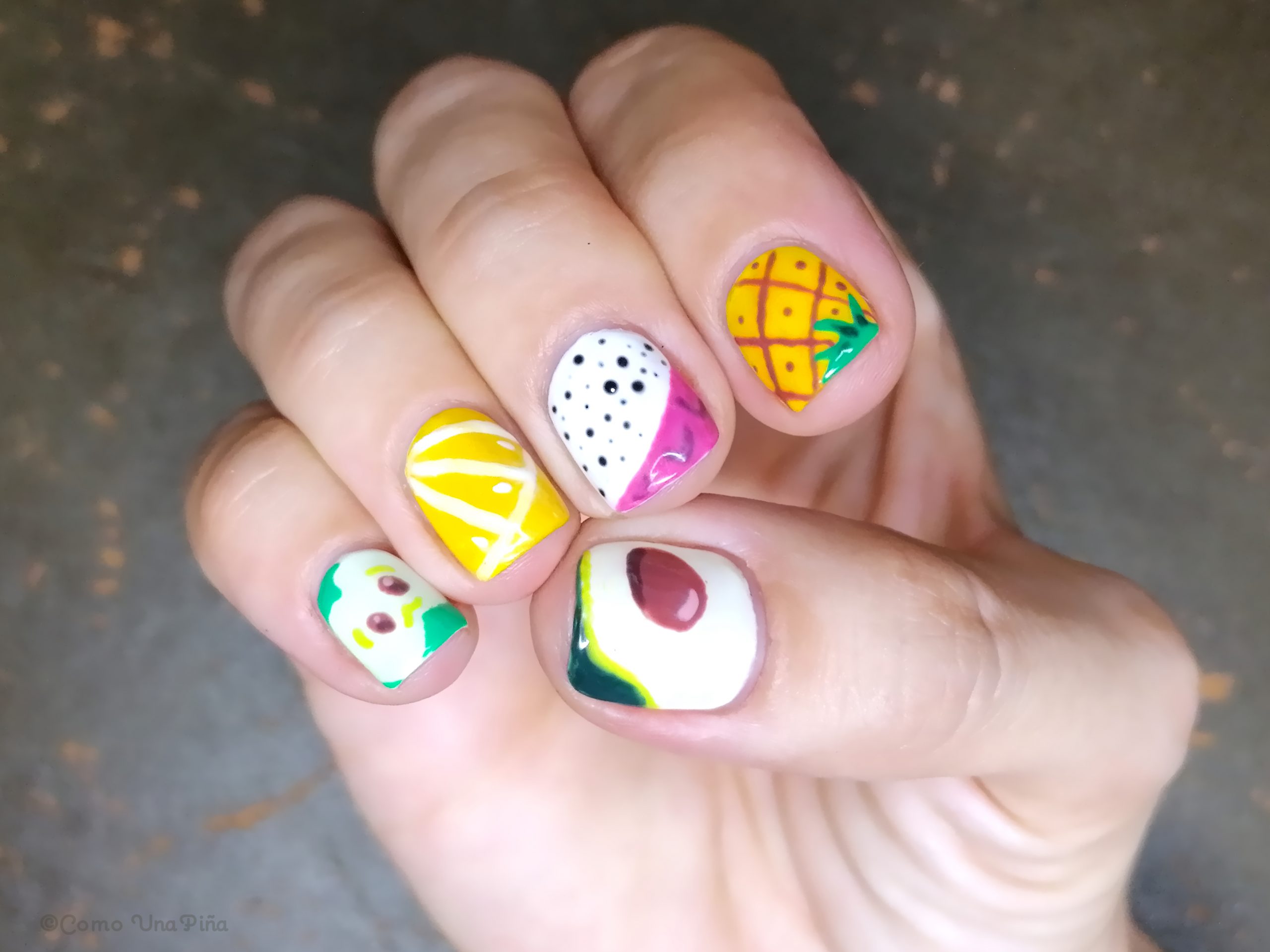 Summer fruits nail art