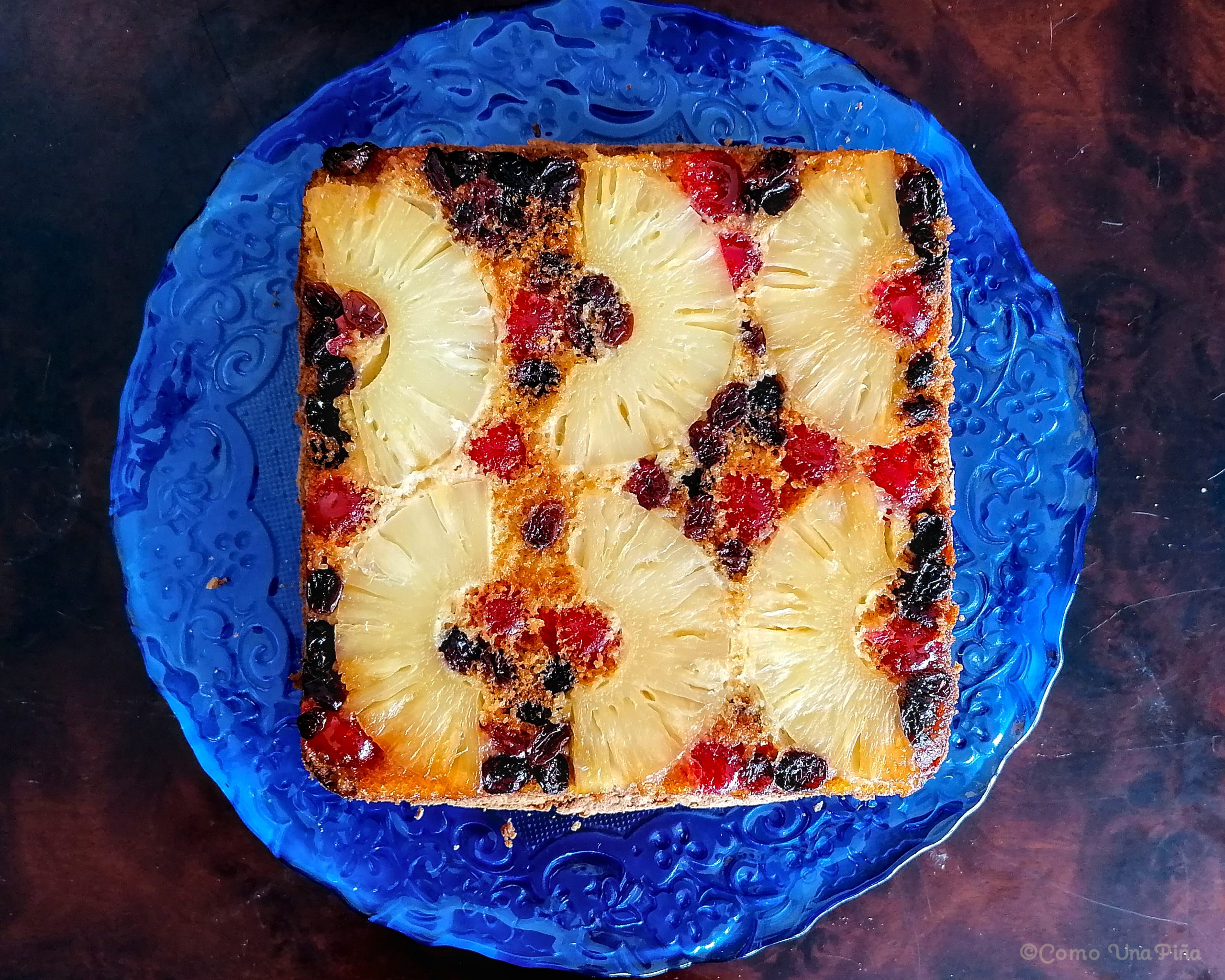 Upside down fruit cake